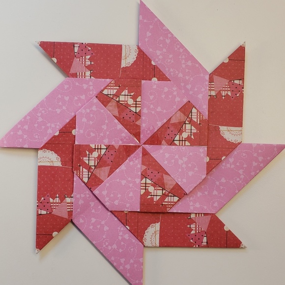 🧵 10 Handmade - 9" Paper Pinwheels - Picture 4 of 6